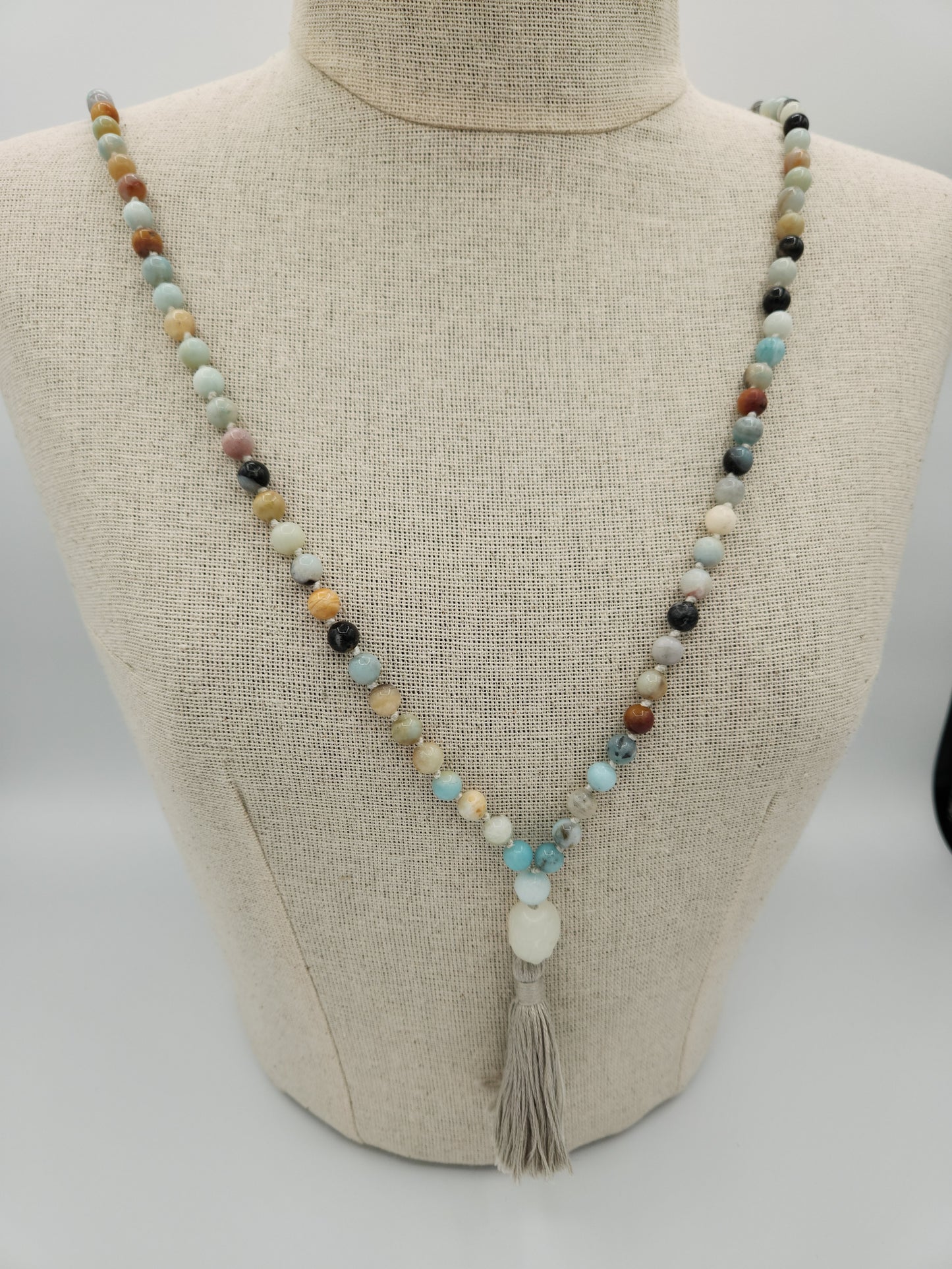 Mala Necklace (Amazonite) 8mm