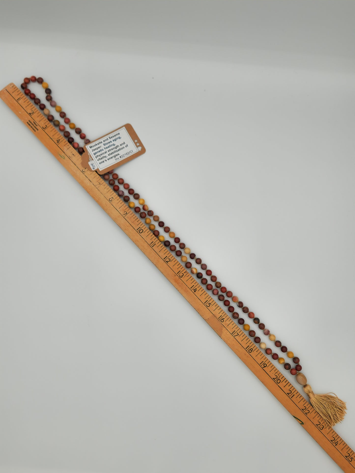 Mala Necklace Mookaite and Sesame Jasper 8mm