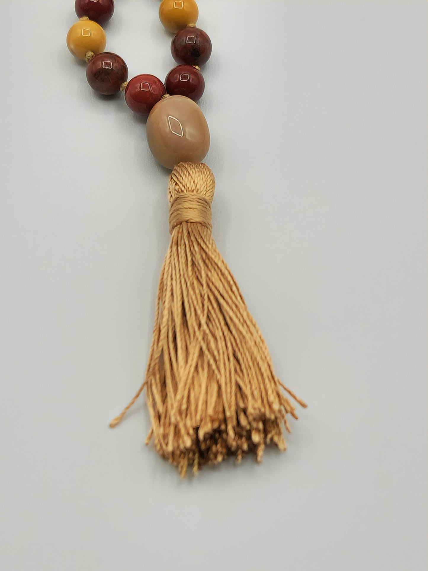 Mala Necklace Mookaite and Sesame Jasper 8mm