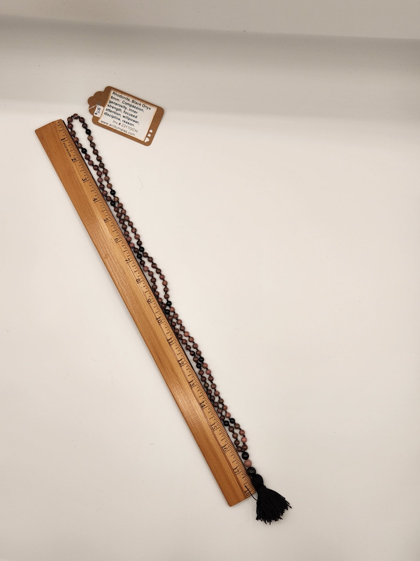 Mala Necklace Turquoise Jasper, Grey Bloodstone, Moonstone 6mm