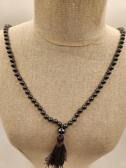 Mala Necklace Hematite