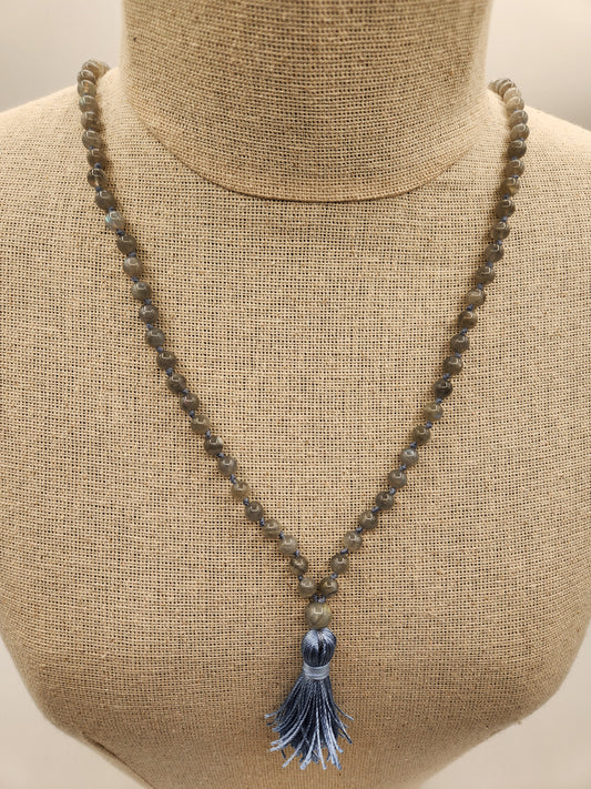 Mala Necklace Labradorite 6mm