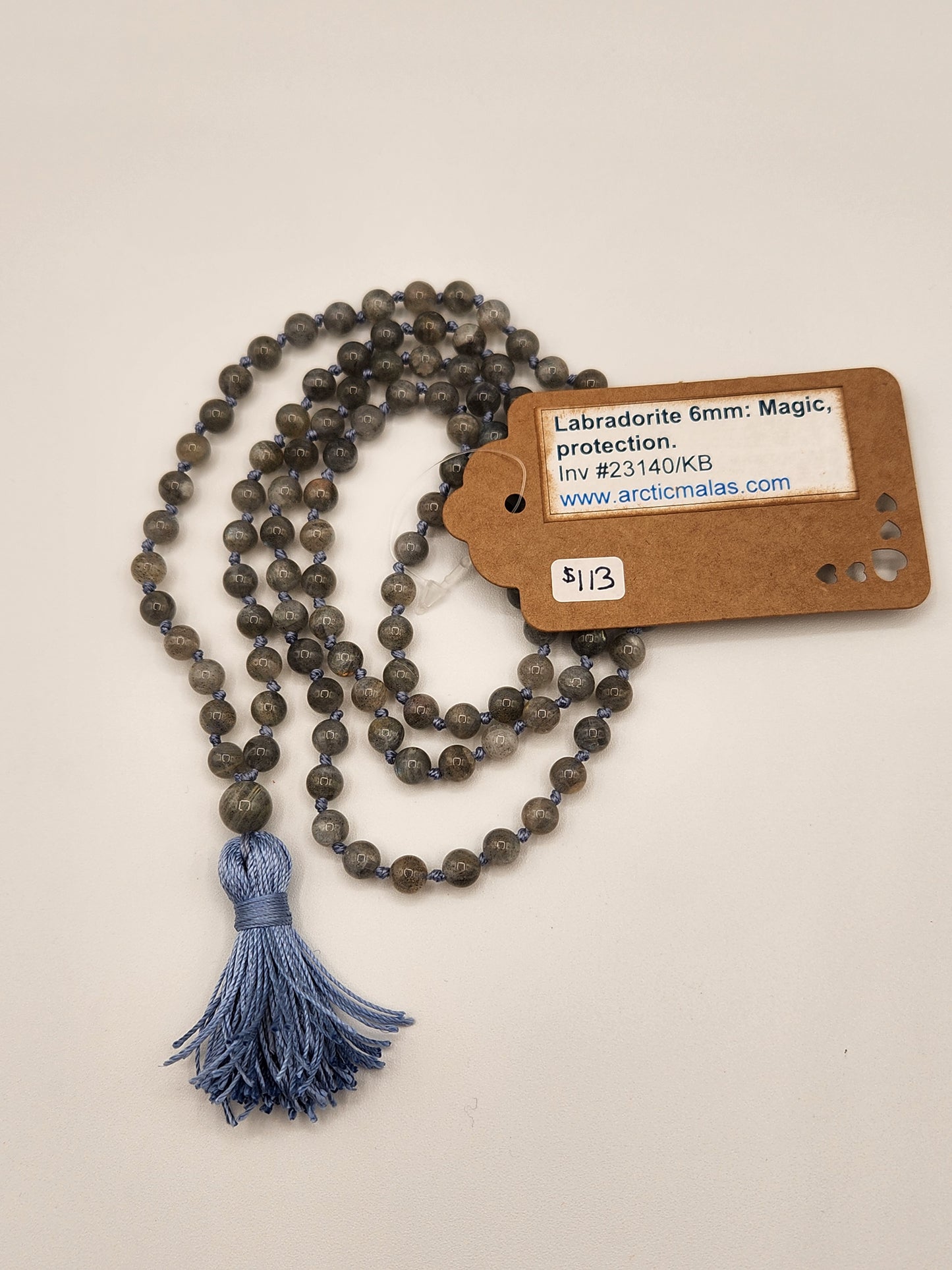 Mala Necklace Labradorite 6mm