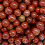 Mala Necklace Brecciated Jasper, Ivory Jade 6mm