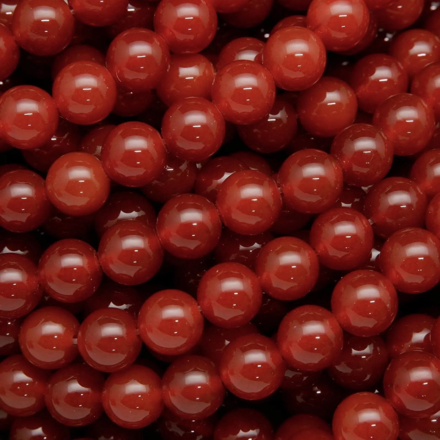 Mala Necklace Red Tiger Eye, Carnelian 6mm