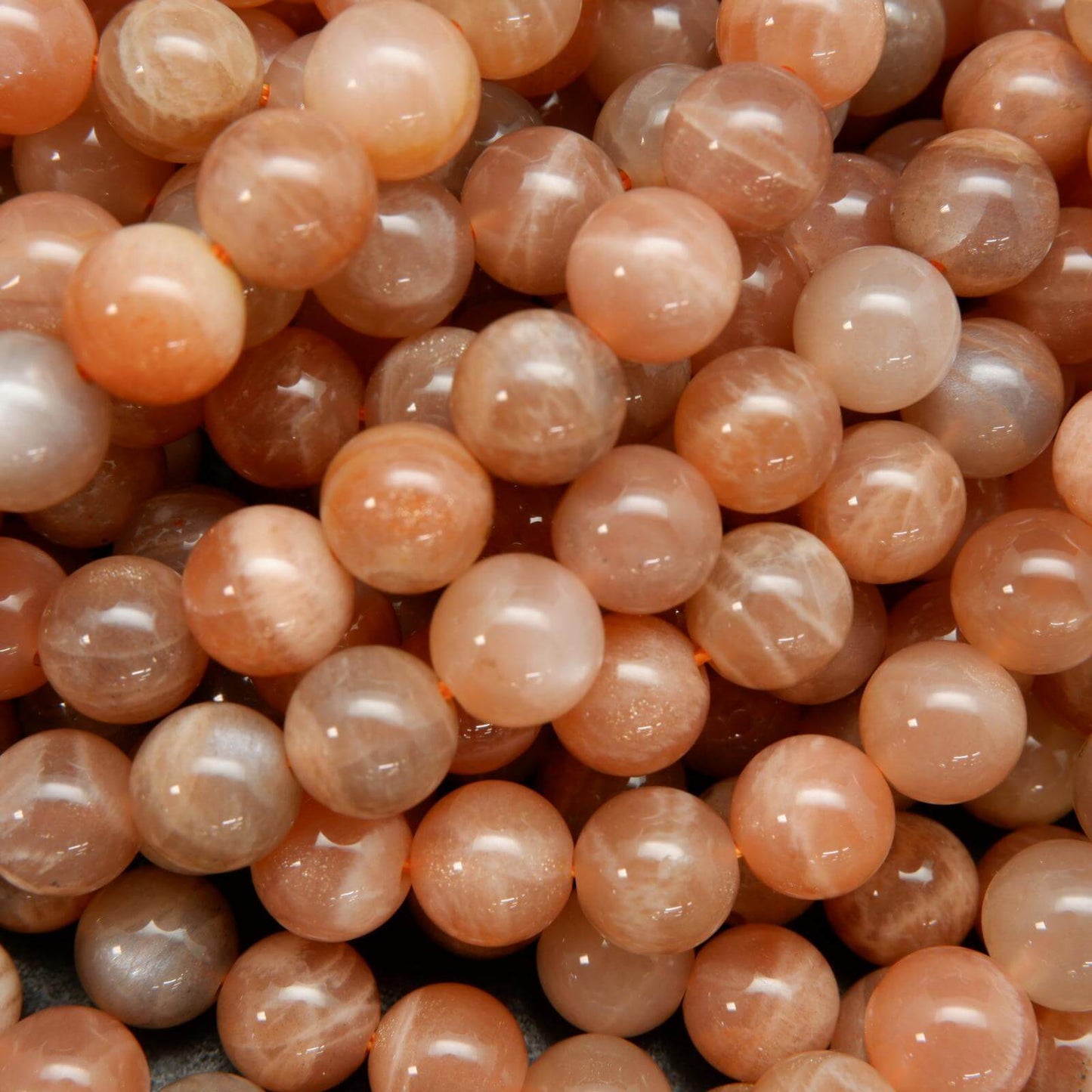 Mala Necklace Sunstone, Cat's Eye
