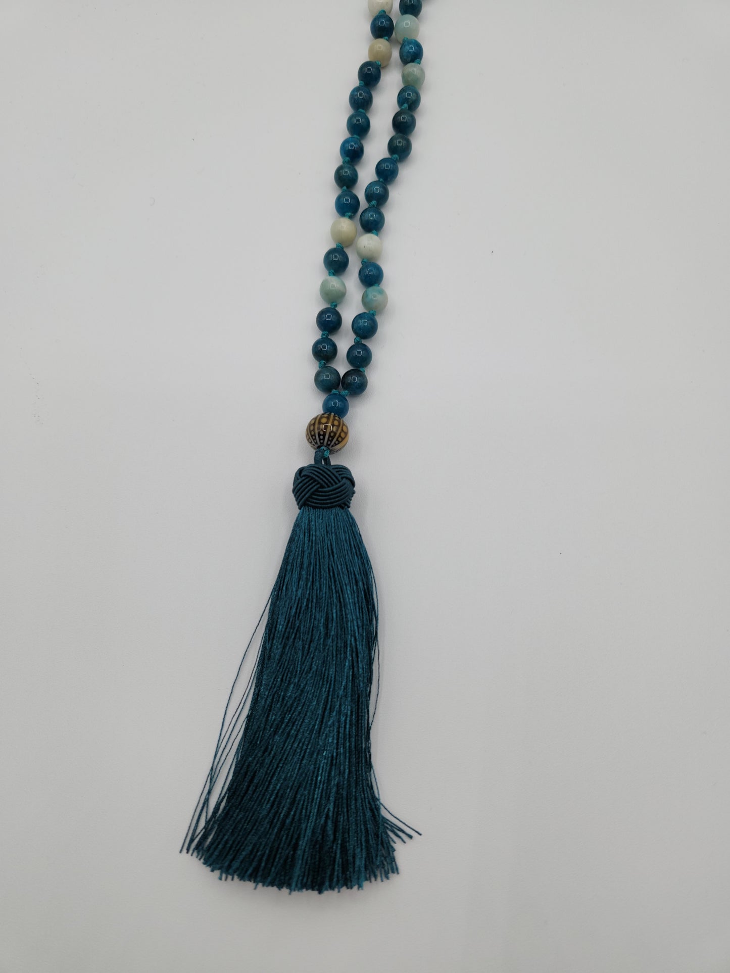 Mala Necklace Apatite and Amazonite 8mm