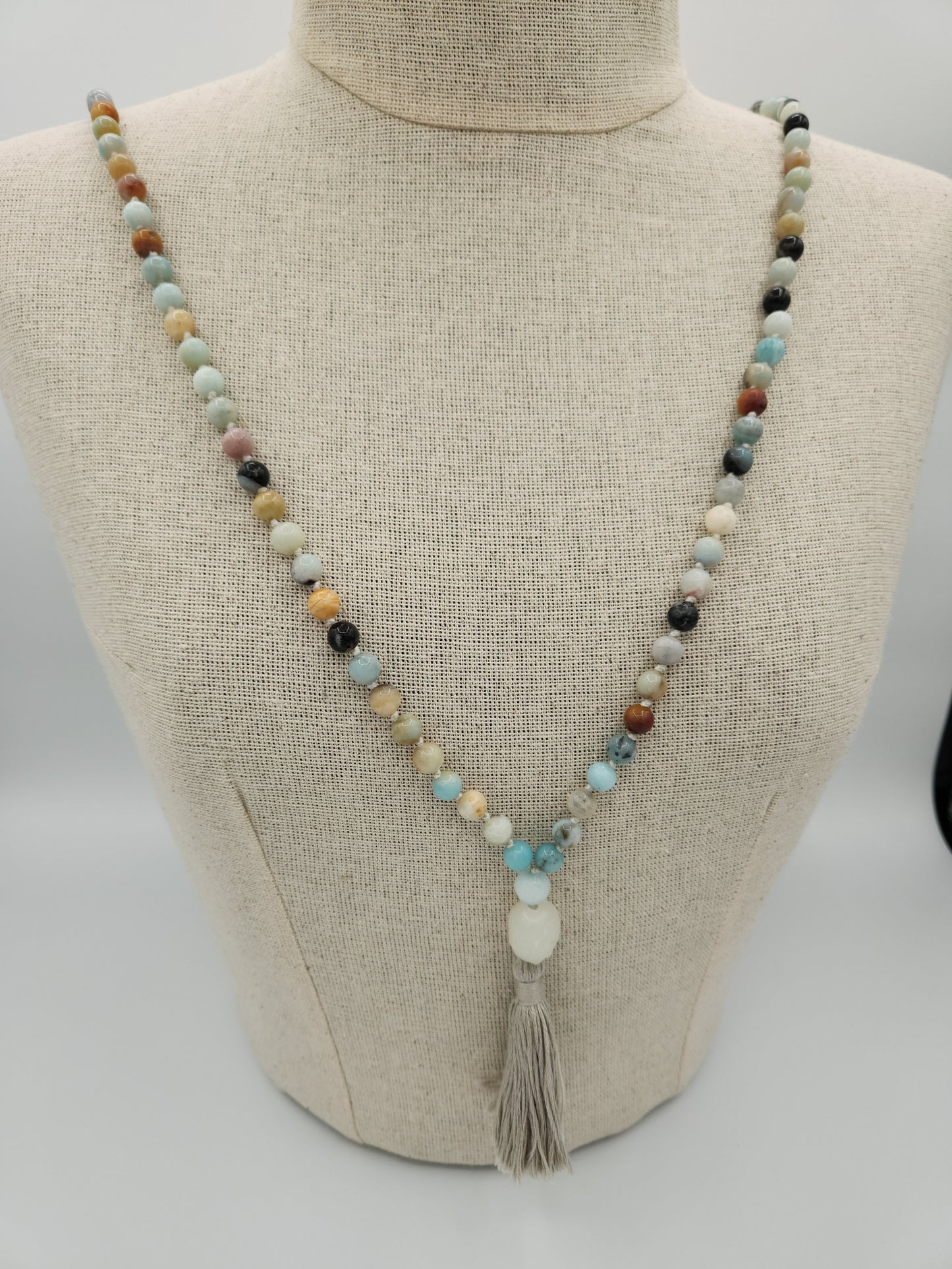 Mala Necklace (Amazonite)  8mm