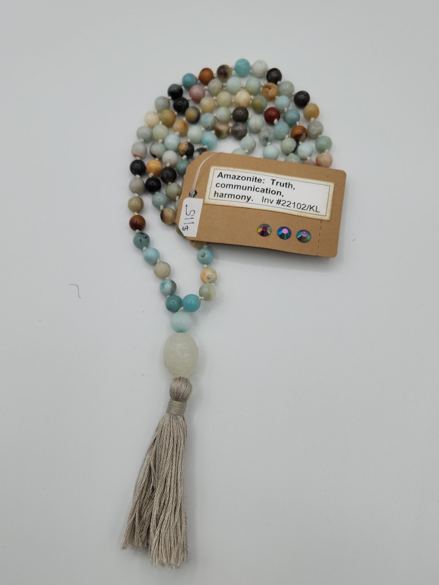 Mala Necklace (Amazonite)  8mm