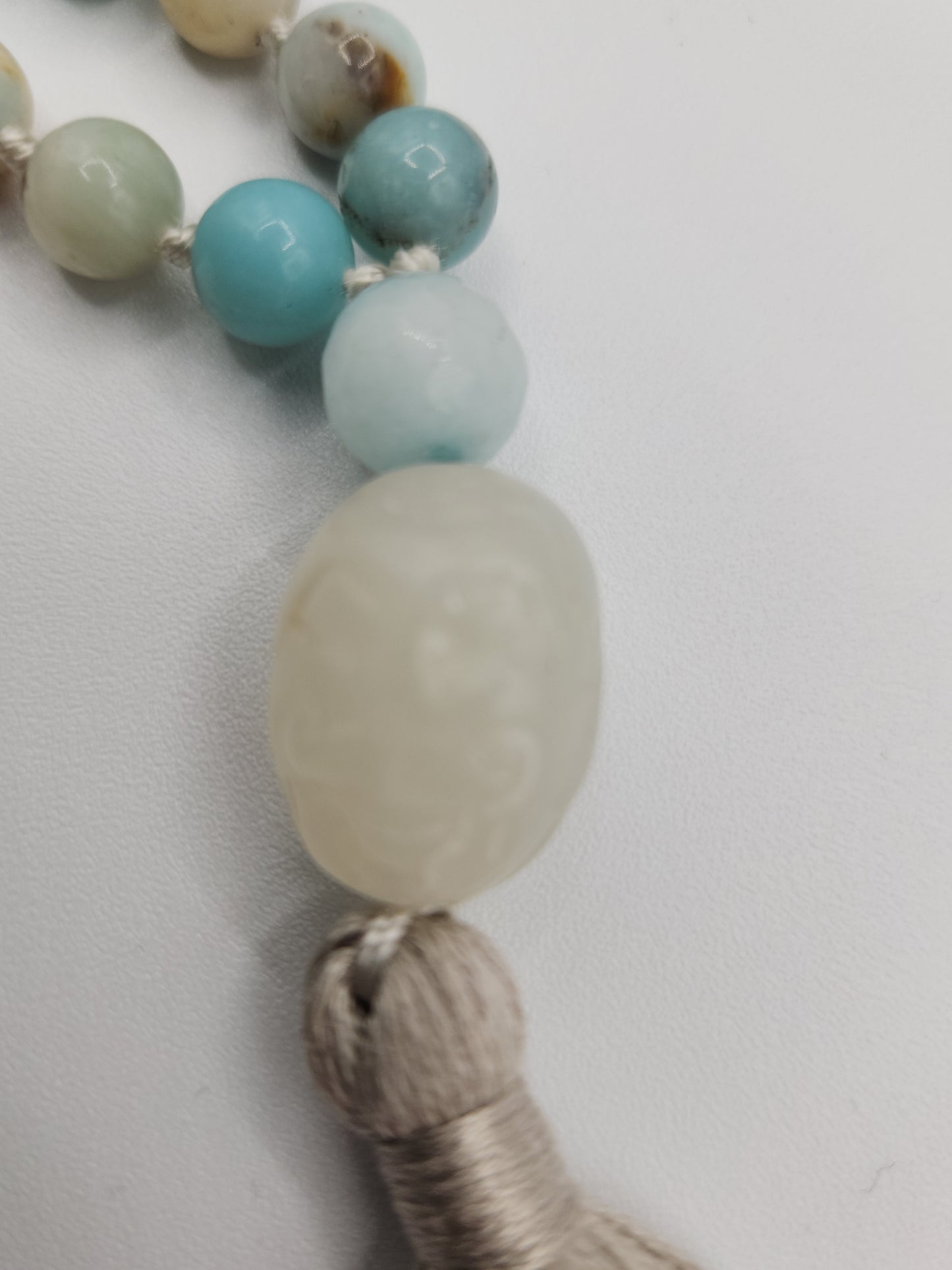 Mala Necklace (Amazonite)  8mm