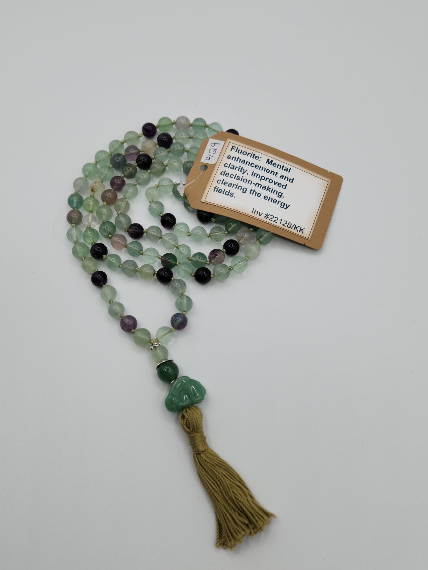 Mala Necklace Fluorite 8mm