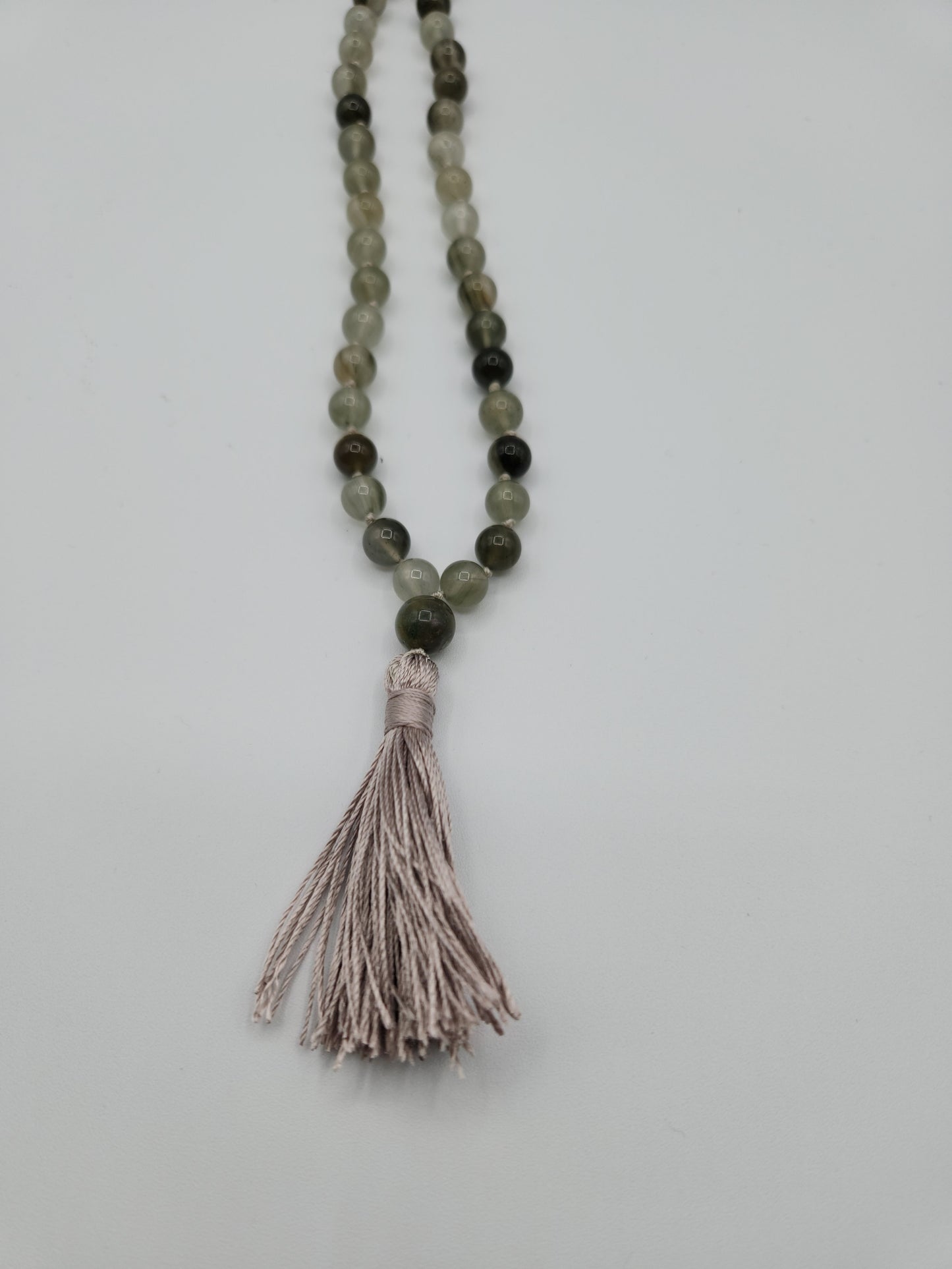 Mala Necklace Seaweed Quartz 8mm