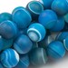 Mala Necklace Blue Striped Agate 8mm