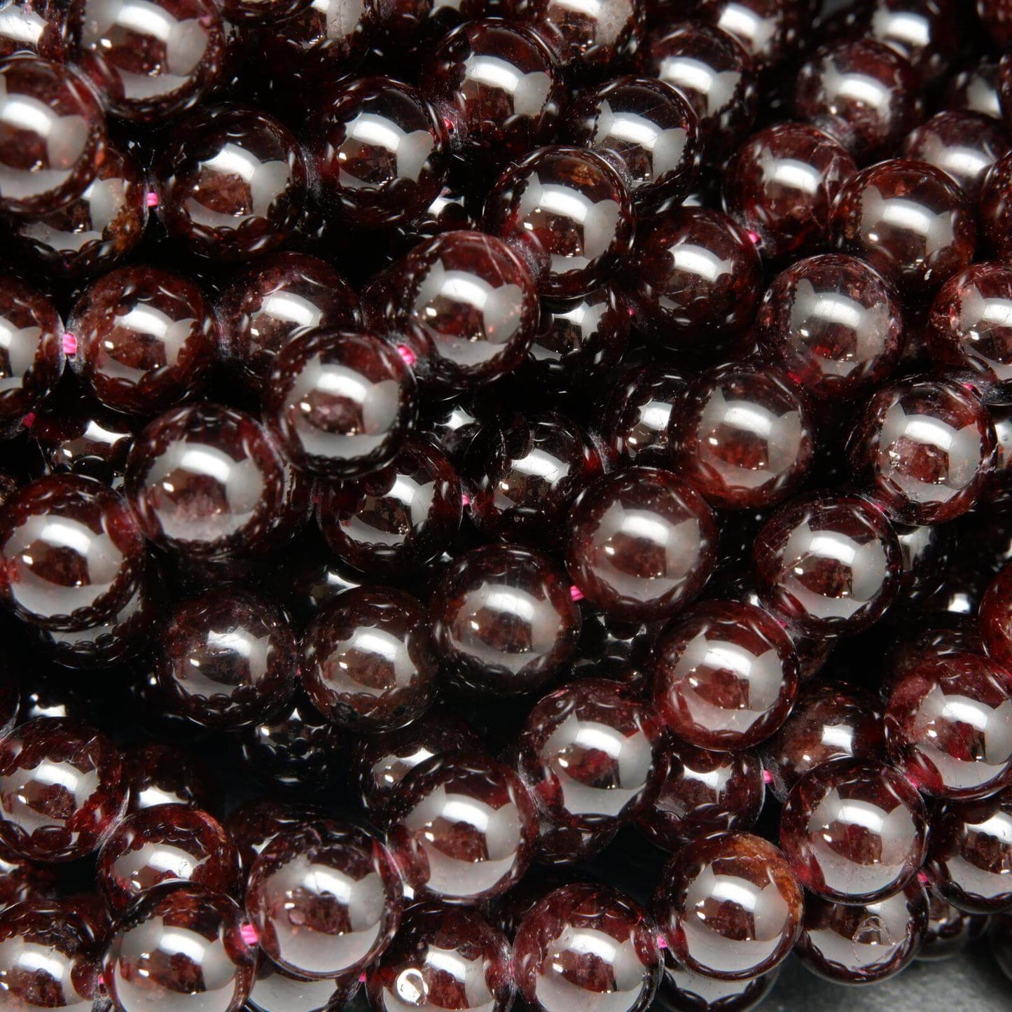 Mala Necklace Howlite, Garnet, and Eagle's Eye Mala Necklace 6mm